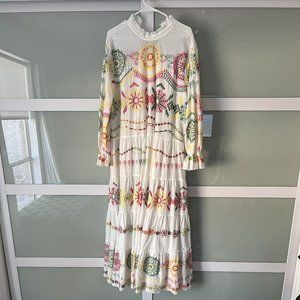 Zara Embroidered Maxi Dress